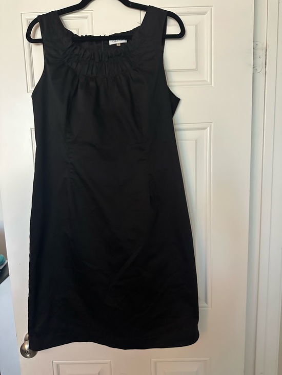 Calvin Klein Dresses & Skirts - Calvin Klein Black Sheath Dress Rouched‎ Neck size 12
